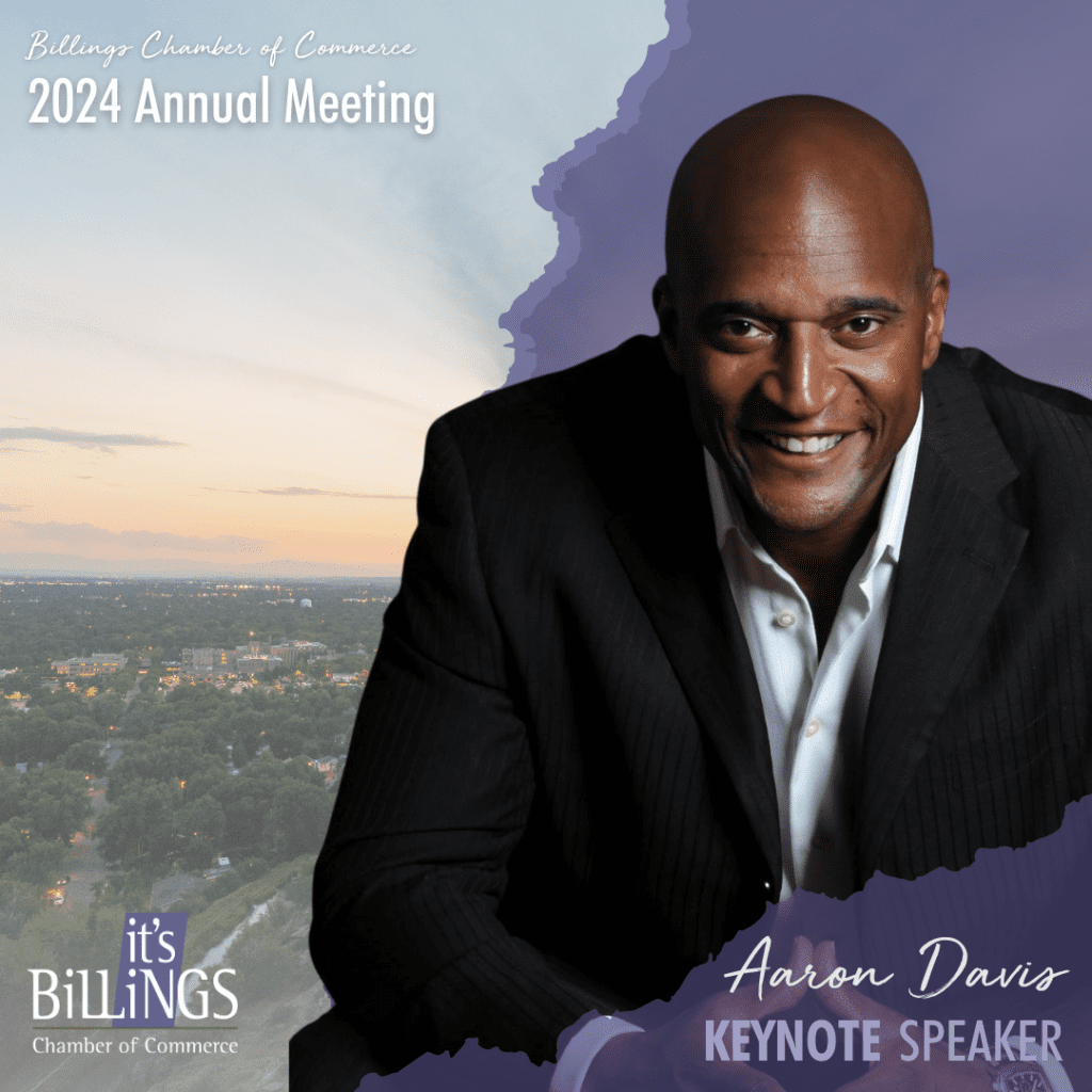 Aaron Davis Website Bio Graphic Billings Chamber Annual Meeting 2024